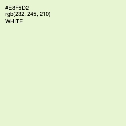 #E8F5D2 - Chrome White Color Image